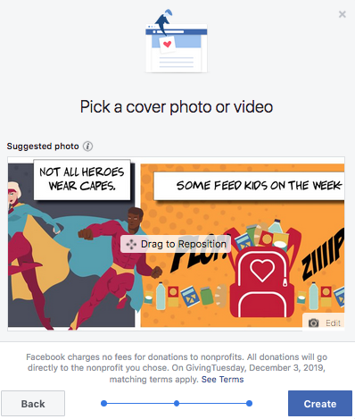 Select a cover photo or video