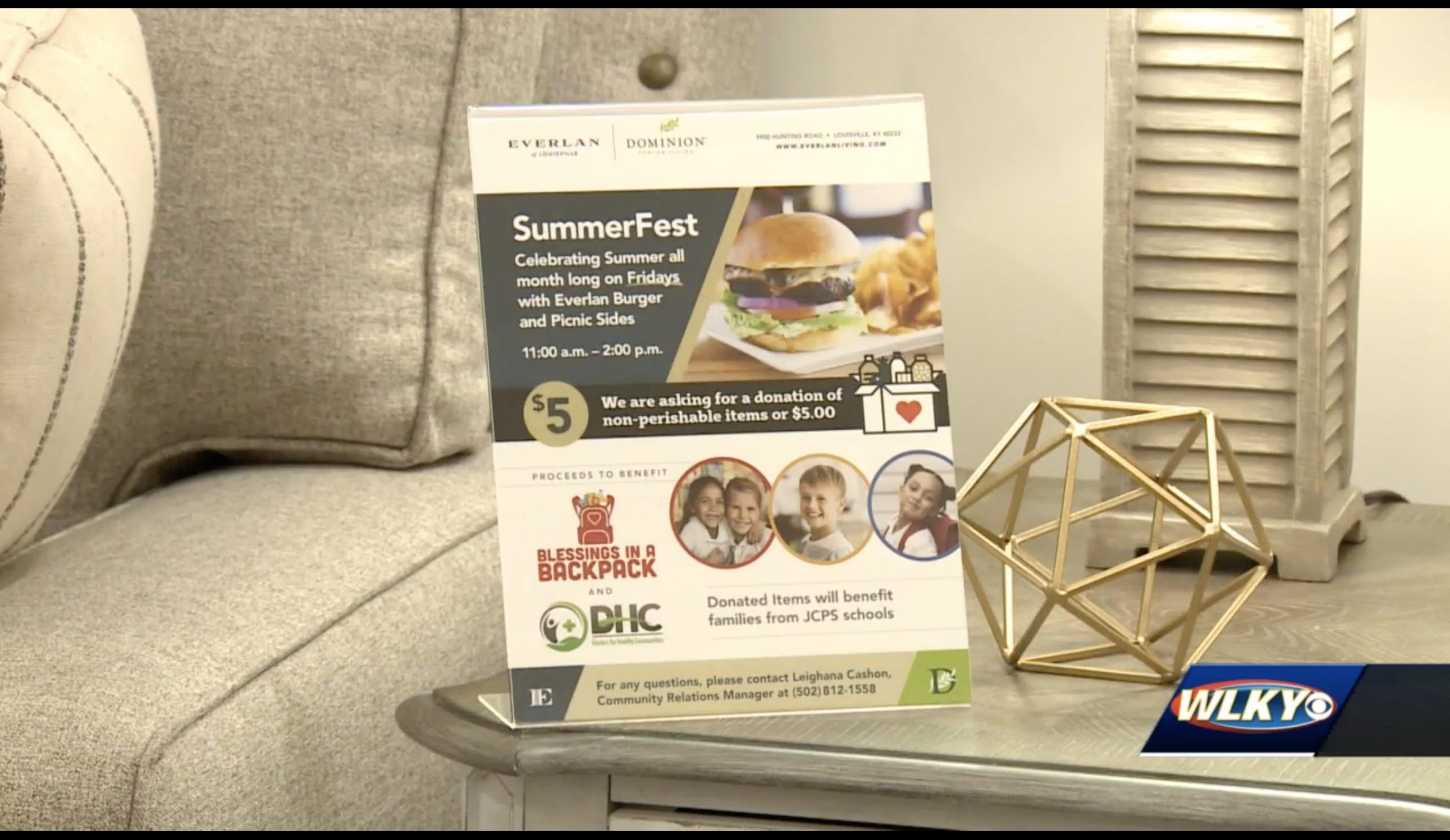 Louisville senior living facility hosting to-go picnics benefitting Blessings in a Backpack